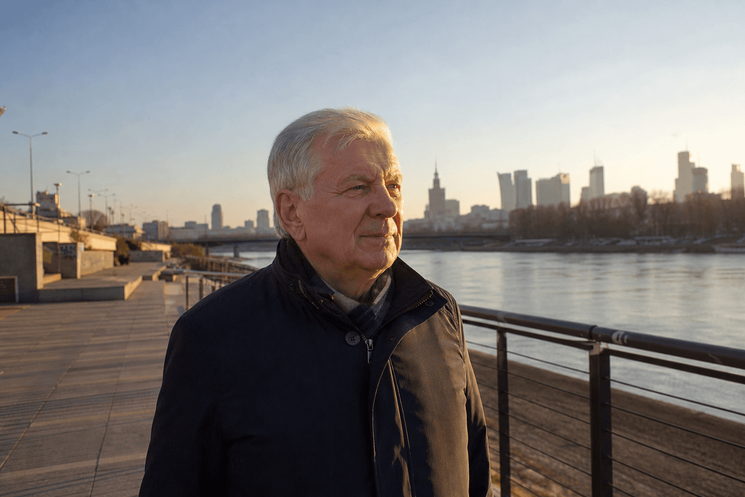 Poranny spacer Jana Kowalskiego nad Wisłą